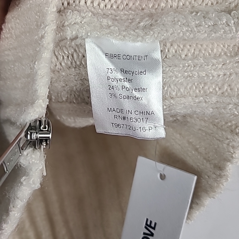 NEW Princess Polly Womens Jeller Zip Front Beige Super Soft Cardigan Sz US 2 - Picture 5 of 6
